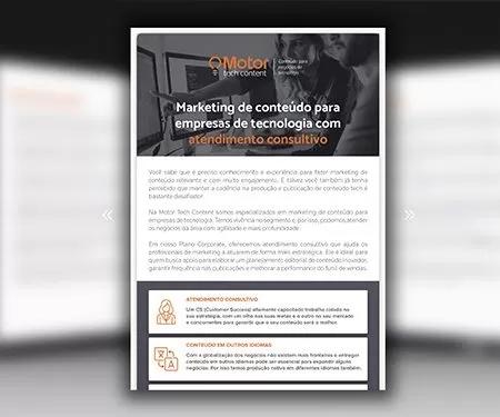 Marketing de conteúdo para empresas de tecnologia com Plano Corporate