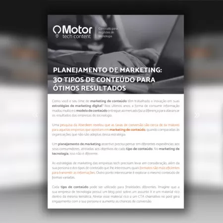 30 modelos de conteúdo para um planejamento de marketing tech campeão